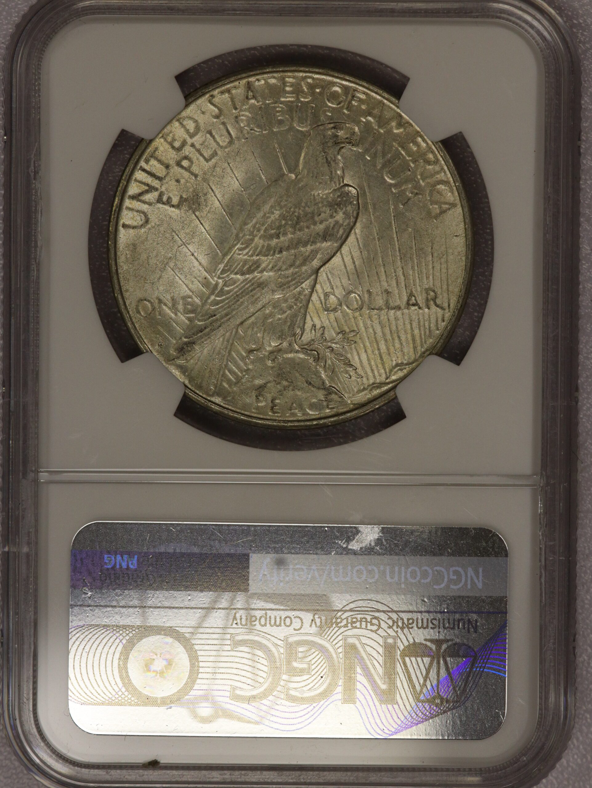 1923 D Peace Dollar AU55 PCGS - Image 2