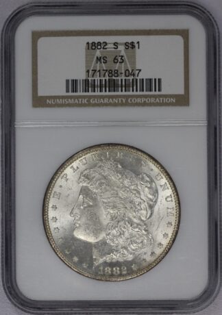 1882 S Morgan Dollar NGC MS63