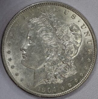 1904 Morgan Dollar AU Better Date Cleaned