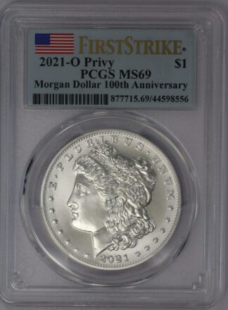 2021 O Privy Morgan Silver Dollar MS69 PCGS 100th Anniversary