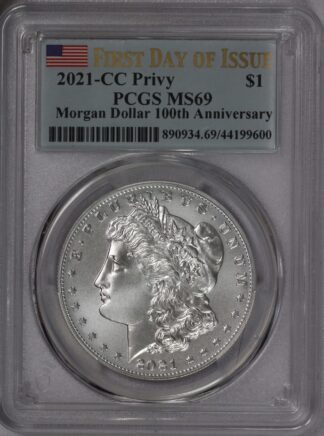 2021 CC Morgan Dollar MS69 First Strike PCGS 100th Anniversary