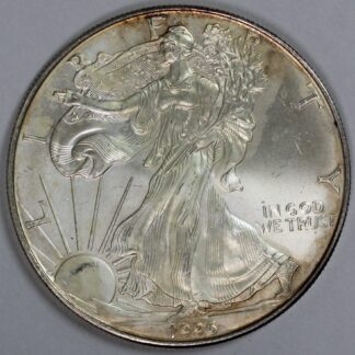 Auction 1996 Silver Eagle Better Date Toned Milk Spots