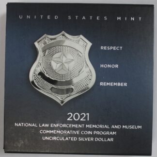 2021 National Law Enforcement Memorial & Museum UNC Silver Dollar Commemorative OGP