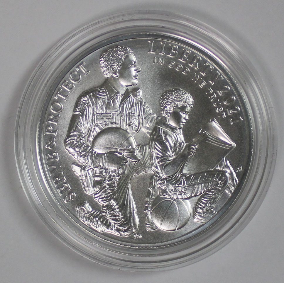 2021 National Law Enforcement Memorial & Museum UNC Silver Dollar Commemorative OGP - Image 3