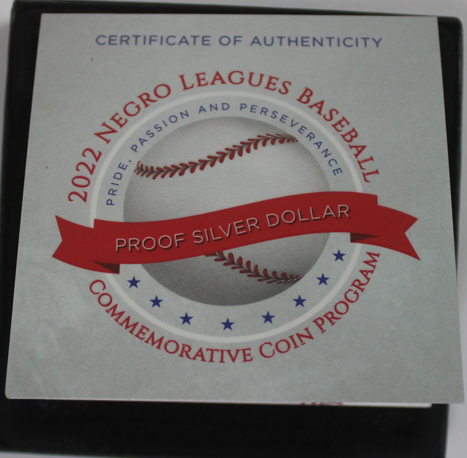 2022 Negro Leagues Baseball Proof Silver Dollar Commemorative OGP - Image 3