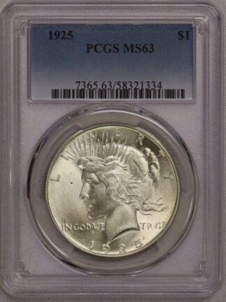 1925 Peace Dollar PCGS MS63