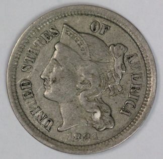 Auction - 1881 Three Cent Nickel