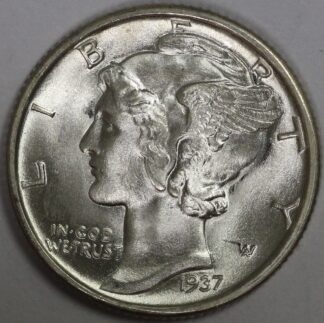 Auction - 1937 S Mercury Dime BU Choice