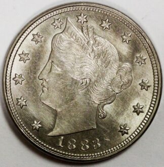 Auction - 1883 Liberty V Nickel No Cents UNC Cleaned