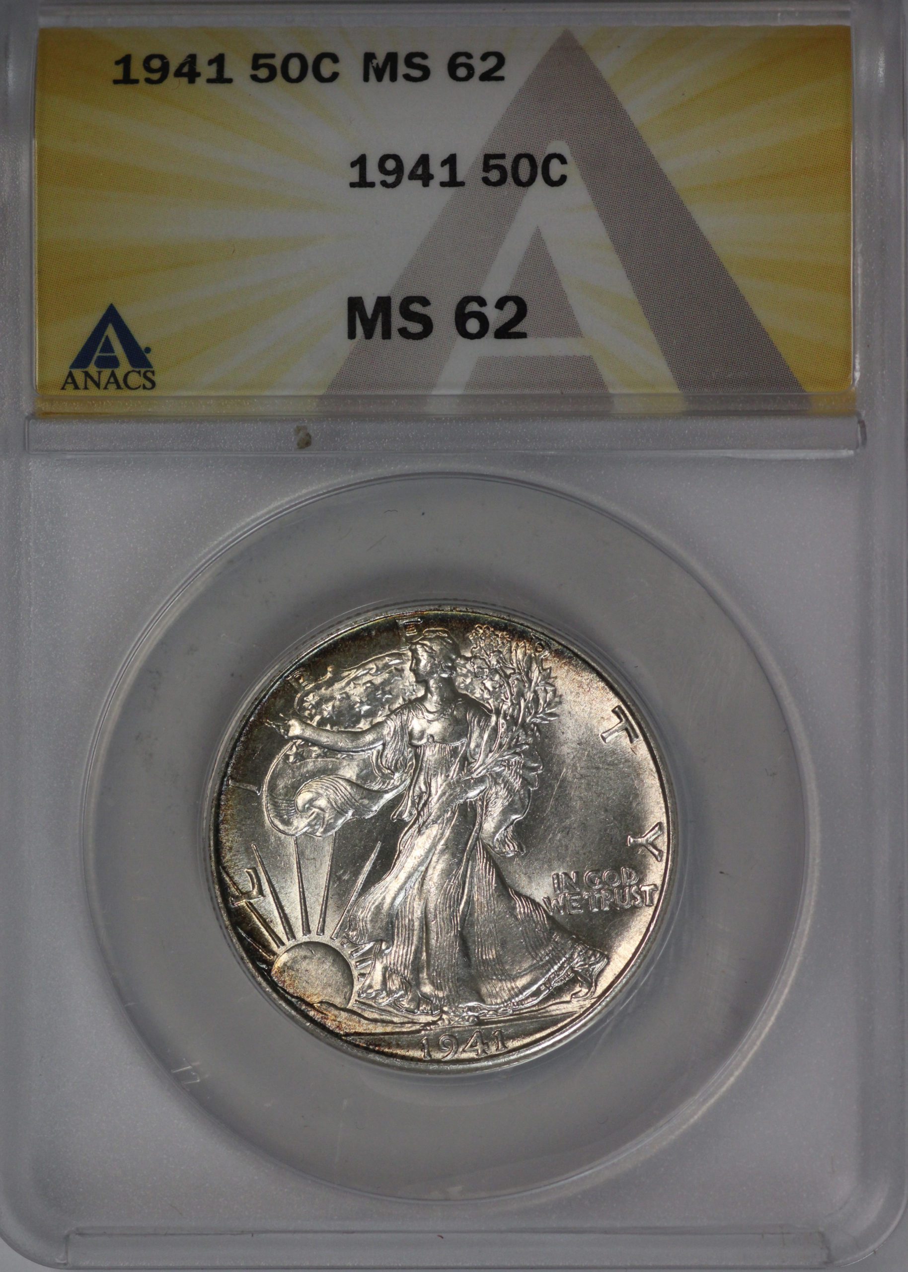 1941 Walking Liberty Half ANACS MS62