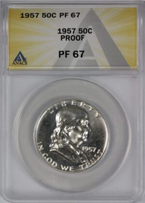 Auction - 1957 Franklin Half Dollar PF67 ANACS