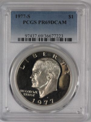 Auction - 1977 s Eisenhower Dollar Clad PR69 DCAM PCGS