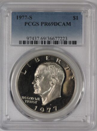 Auction - 1977 s Eisenhower Dollar Clad PR69 DCAM PCGS