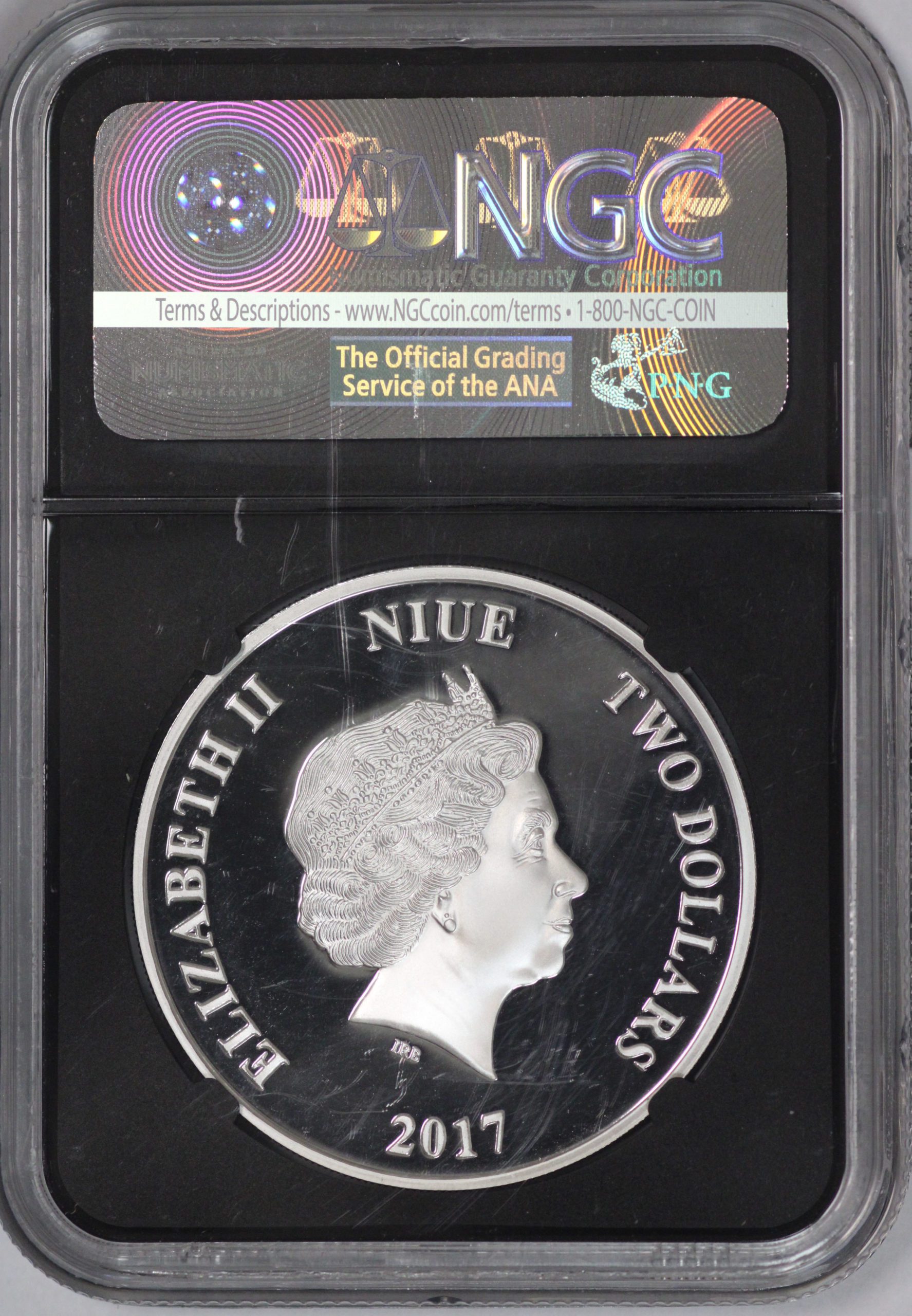 2017 Niue $2 Star Wars Luke Skywalker One Ounce .999 Fine Silver NGC PF69 UC - One of First 2000 Struck - Image 2