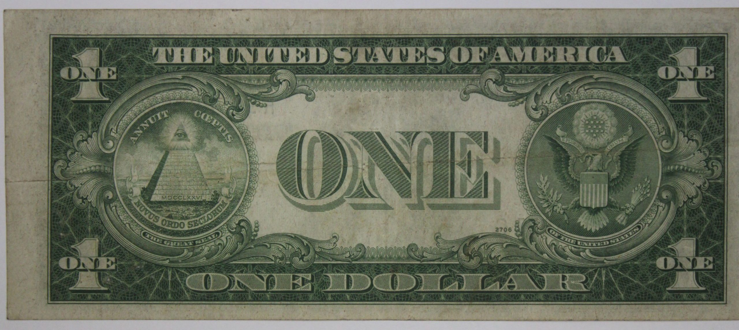 One Dollar Silver Certificate Series 1935 A Yellow Seal North Africa Note - Image 2