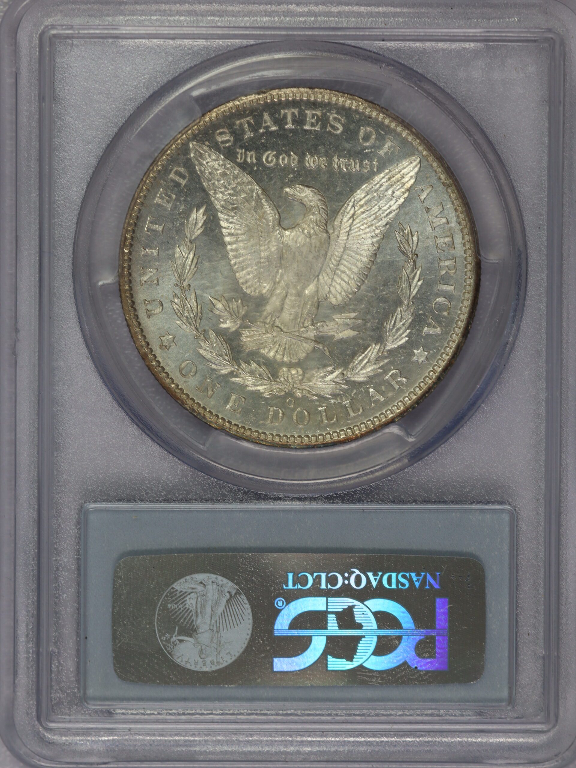 1904 O Morgan Silver Dollar PCGS MS63 Rim Toned - Image 2
