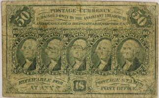 Auction - 1862 Fractional Postage Currency 50 Cents