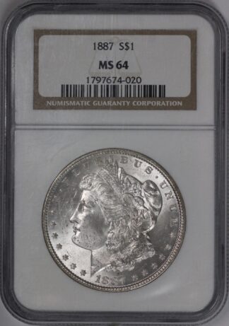 1887 Morgan Dollar NGC MS64