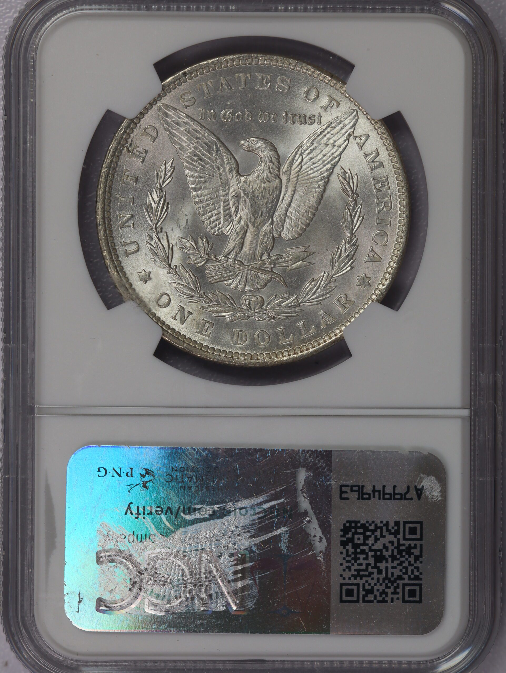 1891 Morgan Dollar NGC MS62 - Image 3