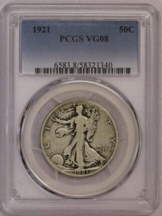 1921 Walking Half Dollar VG8 PCGS