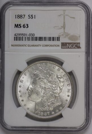 1887 Morgan Dollar NGC MS63