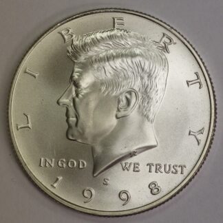 1998 S Kennedy Half Dollar 90% Silver Matte Finish