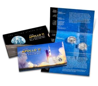 2019 APOLLO 11 50th Anniversary Half Dollar Set OGP - Proof & Enhanced Reverse Proof