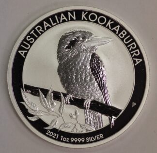 Auction - 2021 Australia Silver Kookaburra - One Ounce .9999 Silver - W/ Capsule
