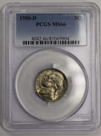 1950-D Jefferson Nickel PCGS MS66