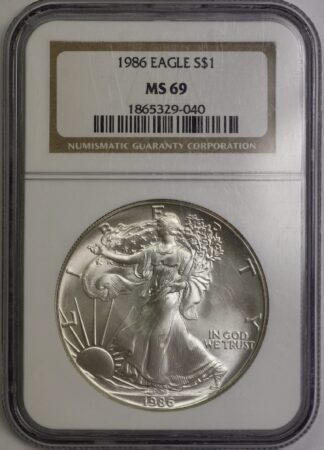 1986 Silver Eagle NGC MS69