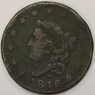 Auction - 1816 Coronet Head Large Cent Corroded