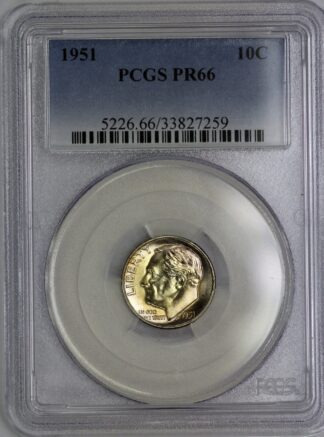1951 Roosevelt Dime PCGS PR66