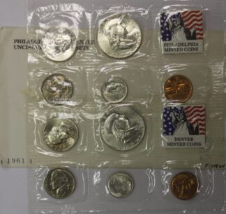 Auction - 1961 P D BU Mint Set Repackaged