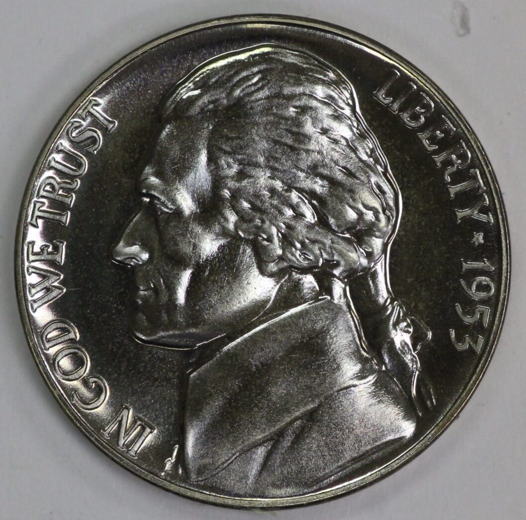 AUCTION 1953 Jefferson Nickel PROOF