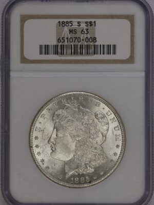 1885-S Morgan Dollar NGC MS63