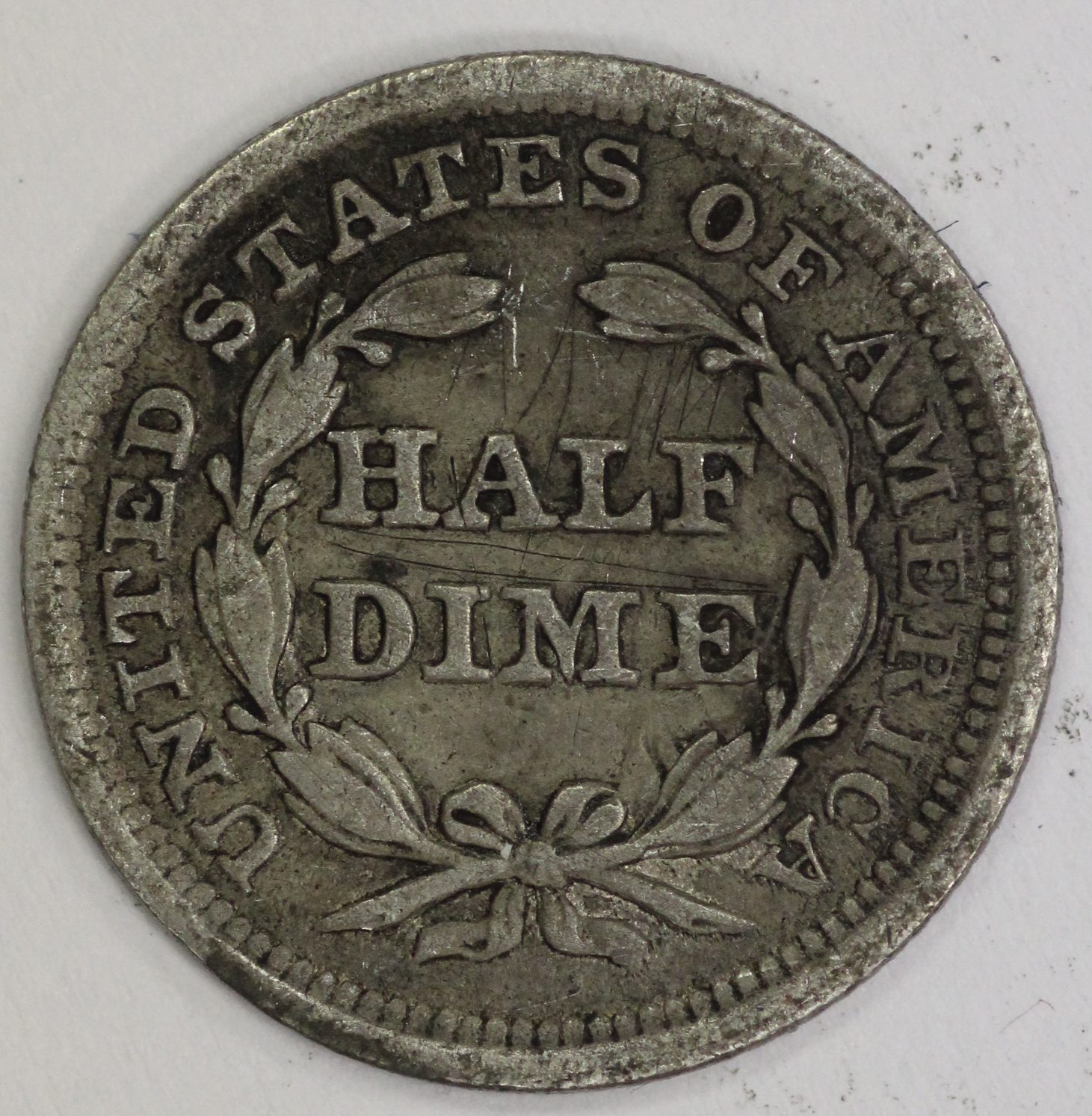 Auction - 1853 Arrows Seated Half Dime - Graffiti - Image 2