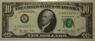 Auction - 1977 $10 Star Note FDR Uncirculated Crisp Dallas Texas