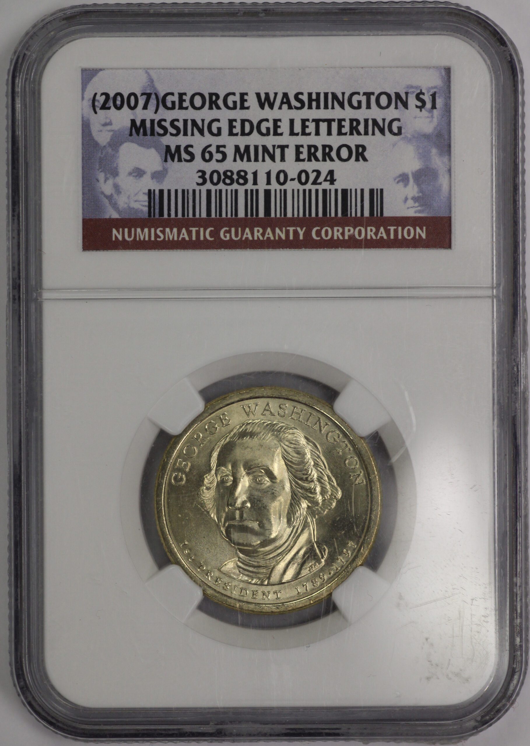 2007-S George Washington Proof Presidential Commemorative Dollar*Deep
