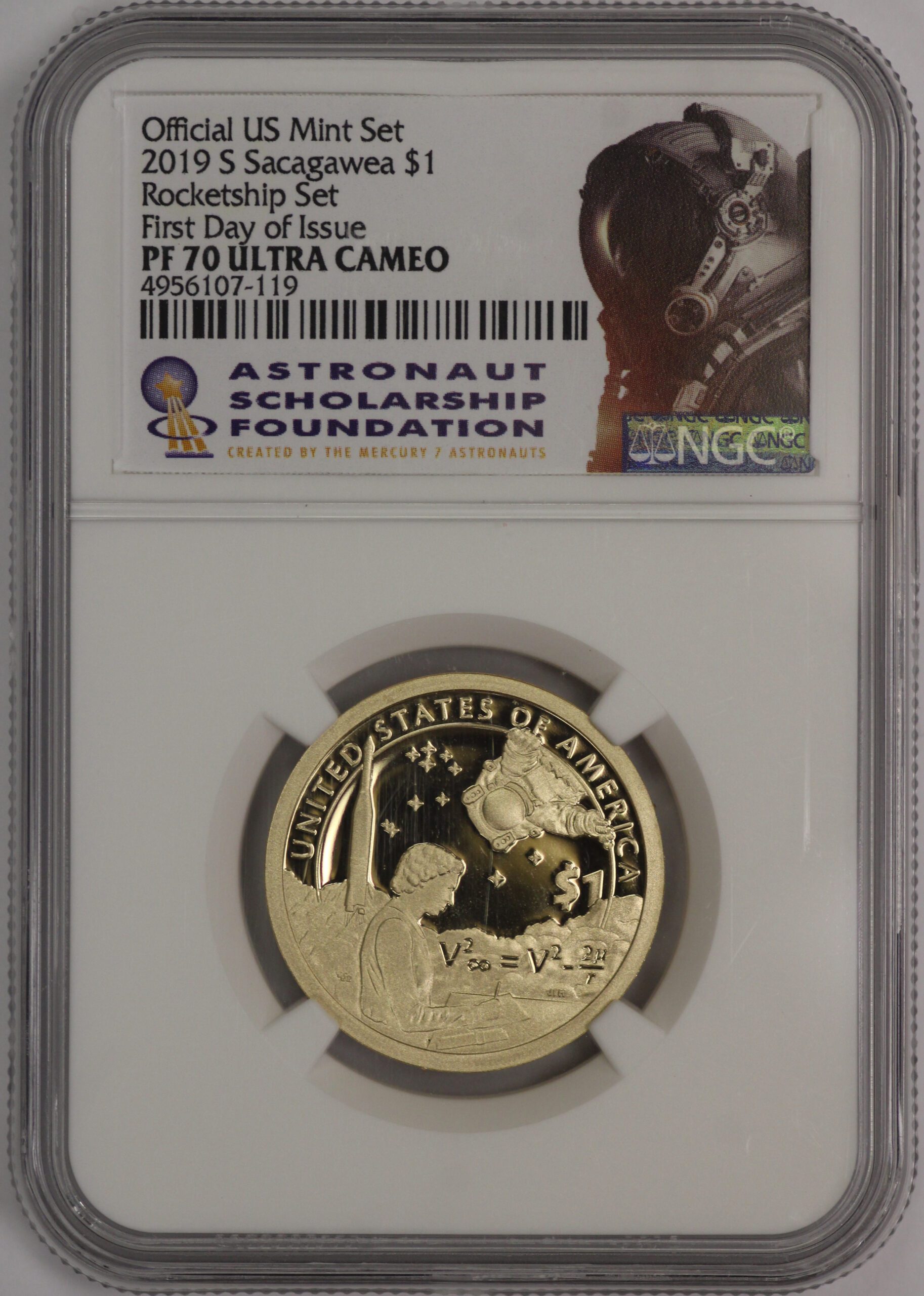 Auction – 2019 S Sacagawea Dollar NGC PF70 UC FDOI – Rocketship