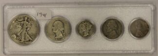 1941 Year Set Half Dollar, Quarter, Dime, Nickel & Cent Circulated