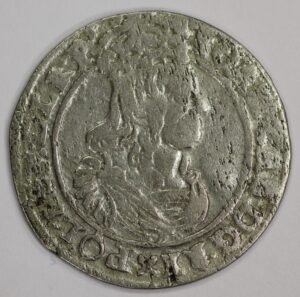 Auction - 1662 AT Poland 6 Groschen - Krakow Mint - Johann Casimir - Silver