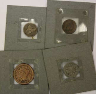 Auction - 1851 TO 1905 Coins In Handmade Vintage Holders. Coins Might Have Issues.