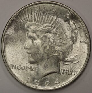 Auction - 1924 Peace Dollar UNC