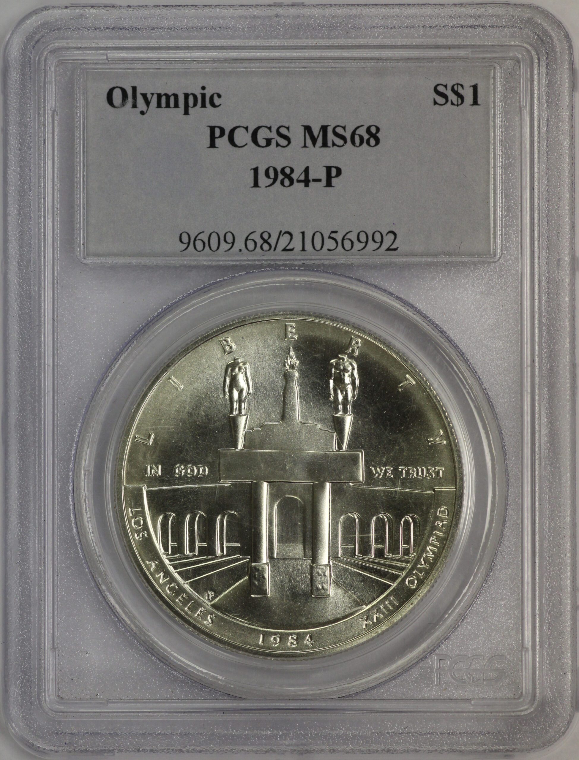 Auction – 1984 P Olympic Commemorative Silver Dollar PCGS MS68