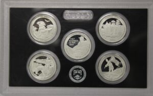 Auction - 2016 S America The Beautiful Quarters Proof Set No Box 5 Coins