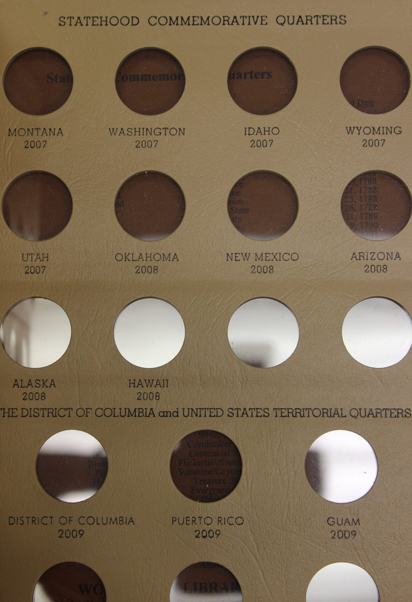 Washington Quarters Statehood Commemorative 1999-2008 In Dansco Album - Image 7