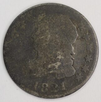 Auction - 1821 Capped Bust Dime With Issues