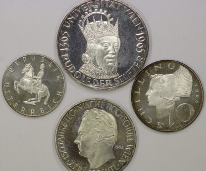 Auction – 1965 Austria Silver 4 Coin Proof Set – 600th Anniversary
