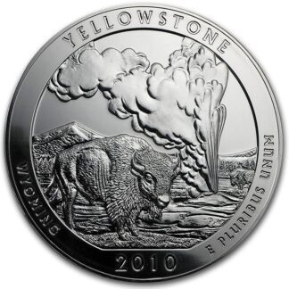 2010 America The Beautiful Yellowstone NP Wyoming 5 Ounce OGP