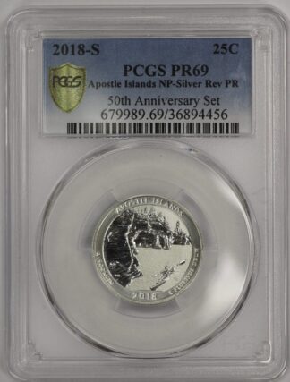 Auction - 2018 S Apostle Island SILVER ABT Quarter Reverse PR69 PCGS